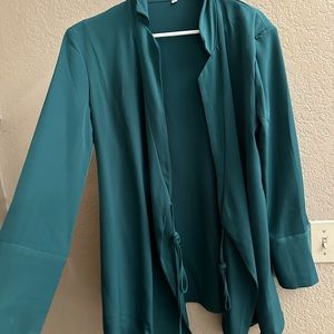 Green casual Blazer